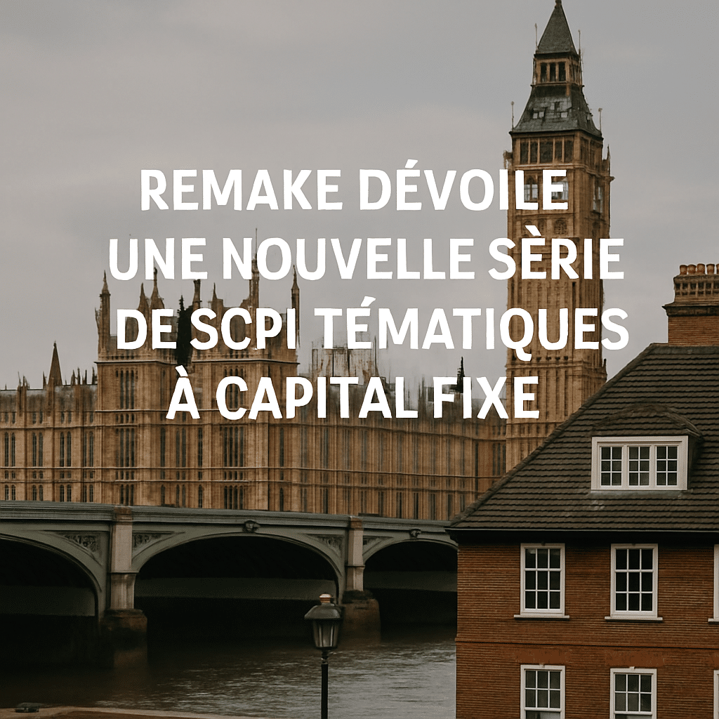 découvrez la nouvelle série de scpi thématiques à capital fixe lancée par remake : des solutions d’investissement innovantes pour diversifier votre patrimoine et profiter des tendances immobilières émergentes.