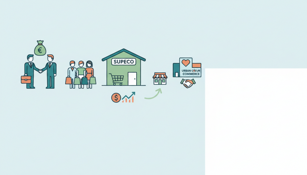 urban cœur commerce investit 1,7 million d’euros pour la reprise du magasin supeco à gardanne, renforçant ainsi son engagement dans le développement commercial local.