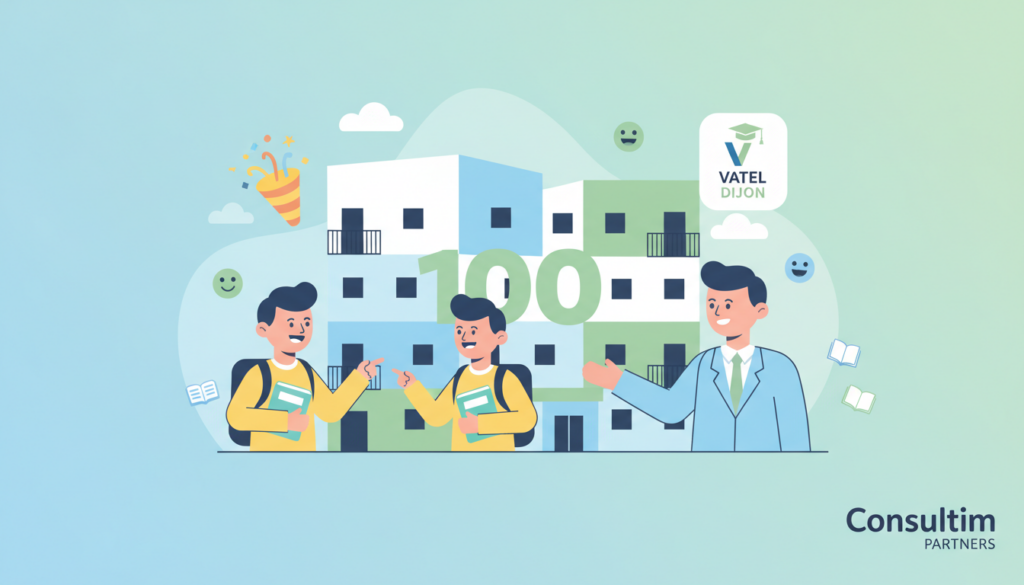 consultim partners lance la vente de 100 logements étudiants sur le nouveau campus vatel de dijon, offrant un cadre moderne et idéal pour les étudiants.